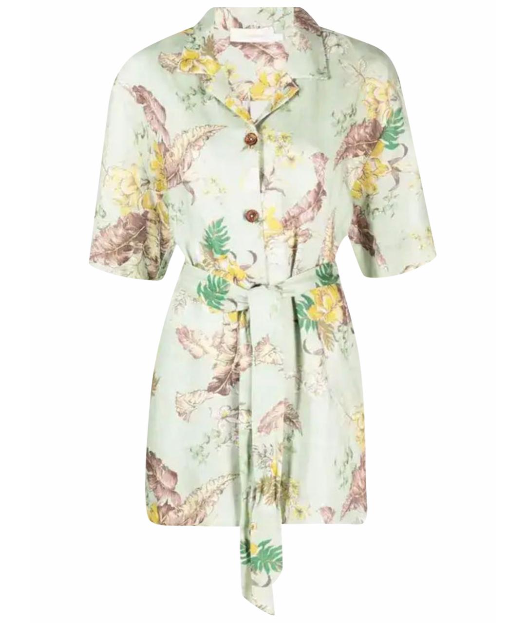 ZIMMERMANN Зеленая льняная рубашка, фото 1