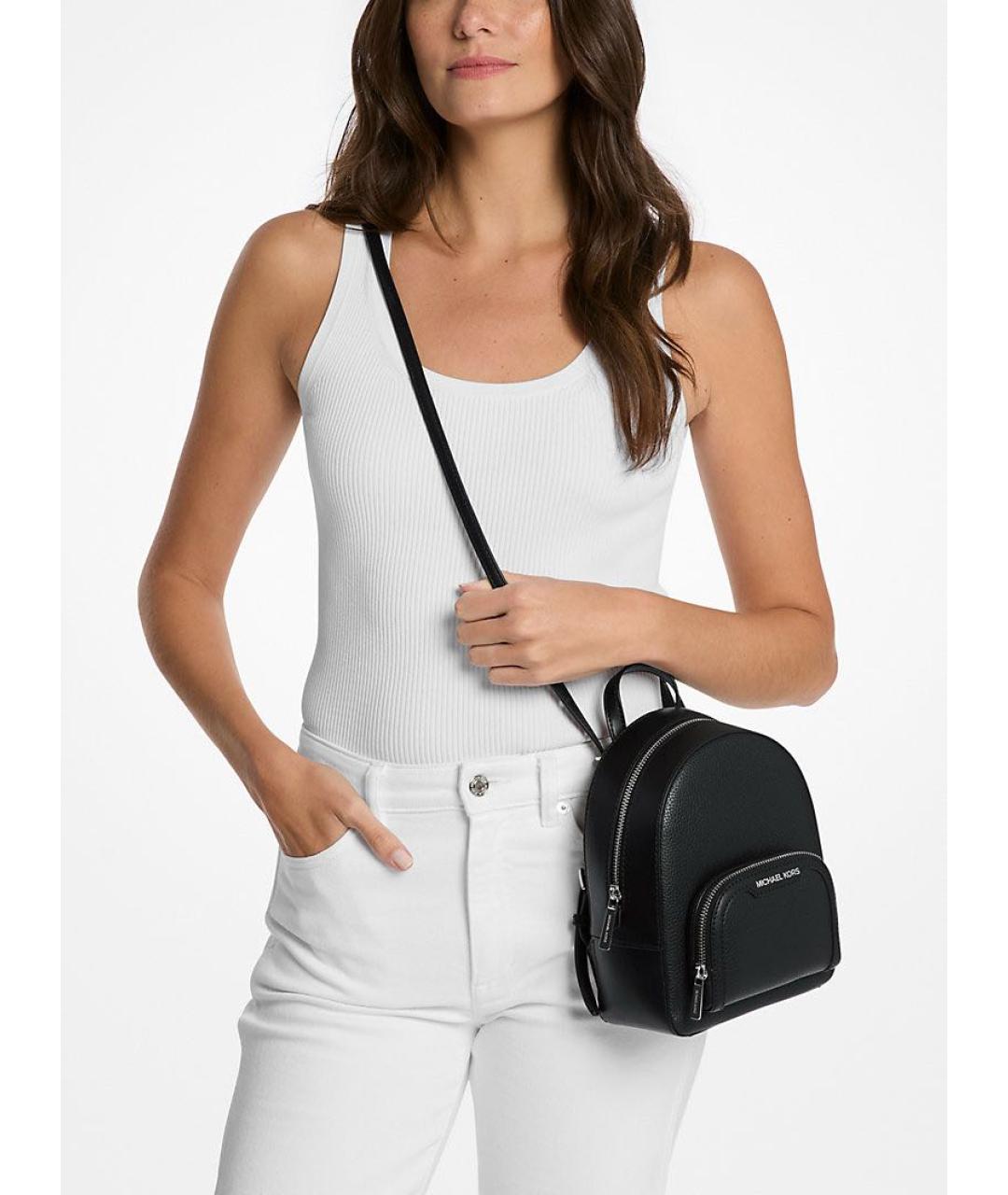 MICHAEL KORS Черный кожаный рюкзак, фото 6