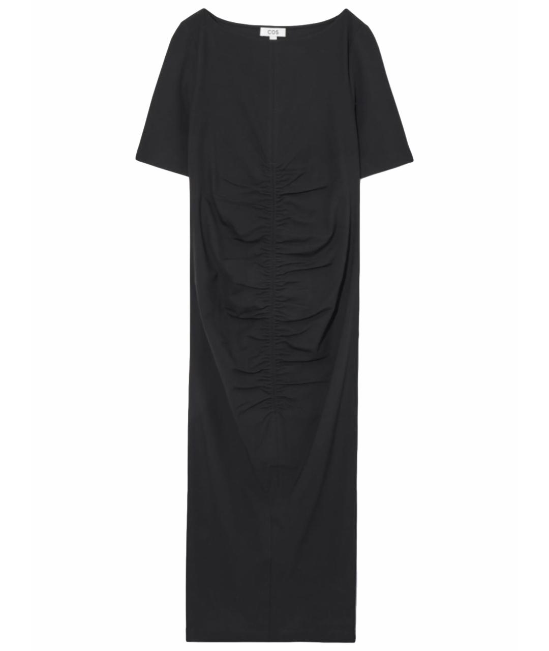 COS Черное вискозное повседневное платье, фото 1