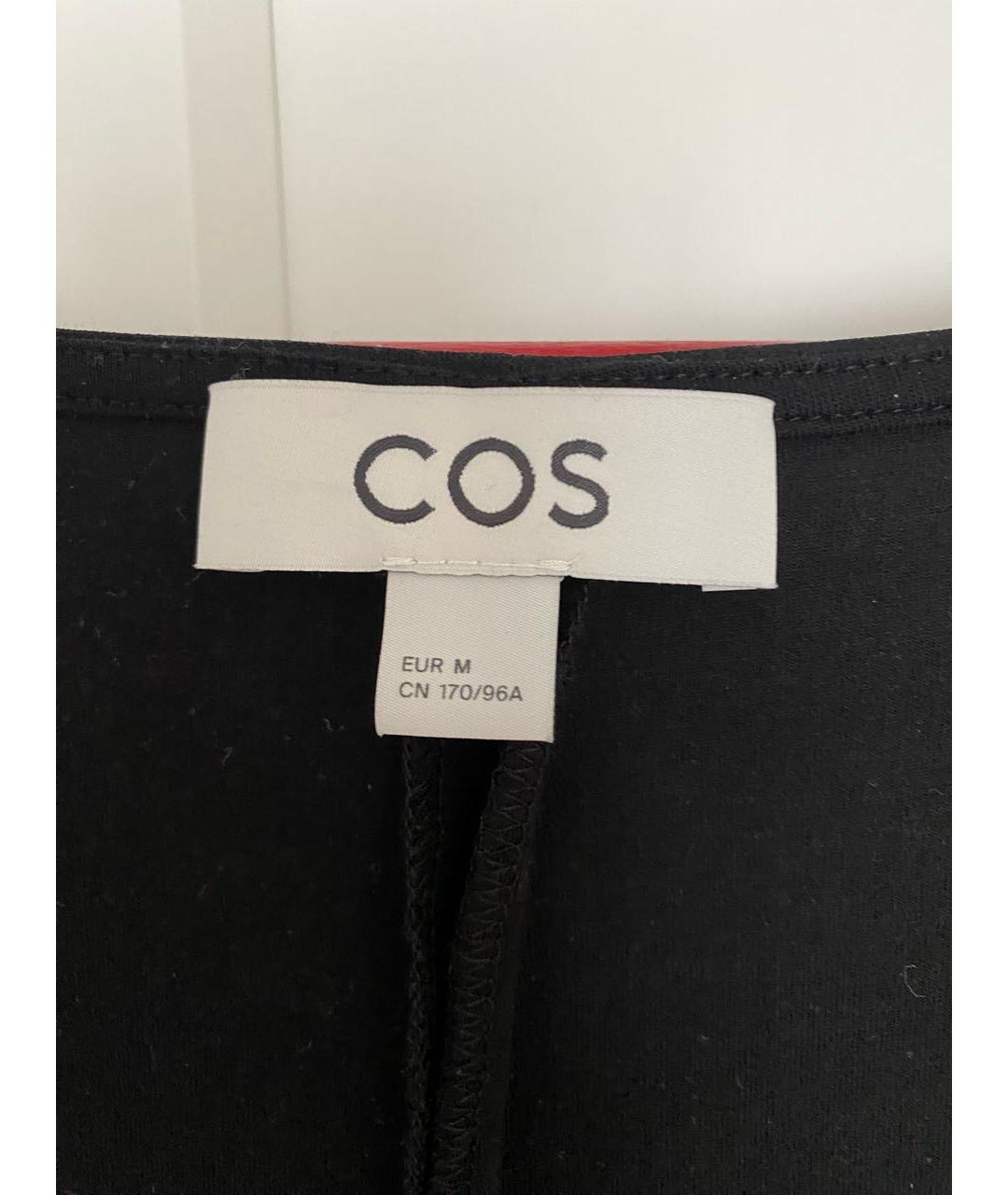 COS Черное вискозное повседневное платье, фото 6