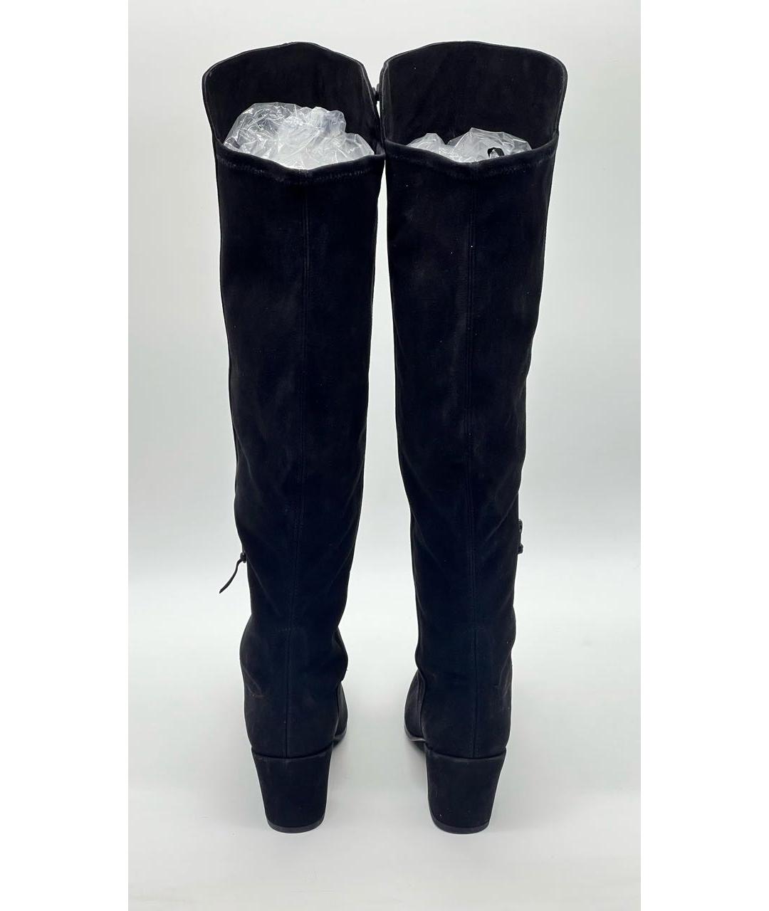 STUART WEITZMAN Черные замшевые ботфорты, фото 3