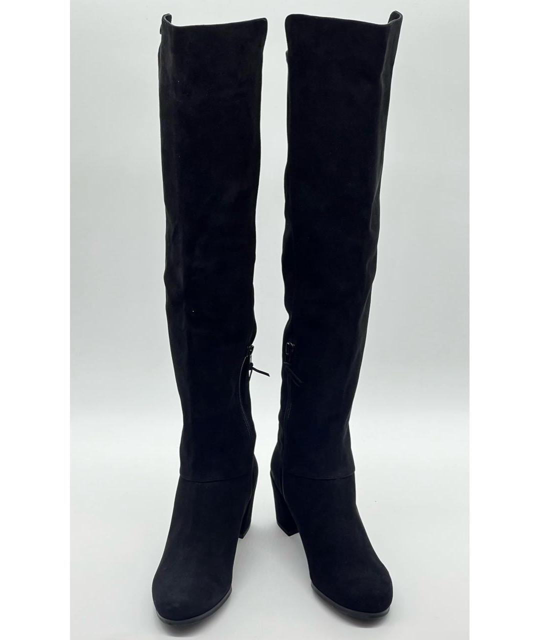 STUART WEITZMAN Черные замшевые ботфорты, фото 2