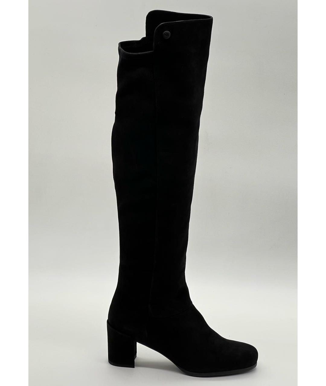 STUART WEITZMAN Черные замшевые ботфорты, фото 6