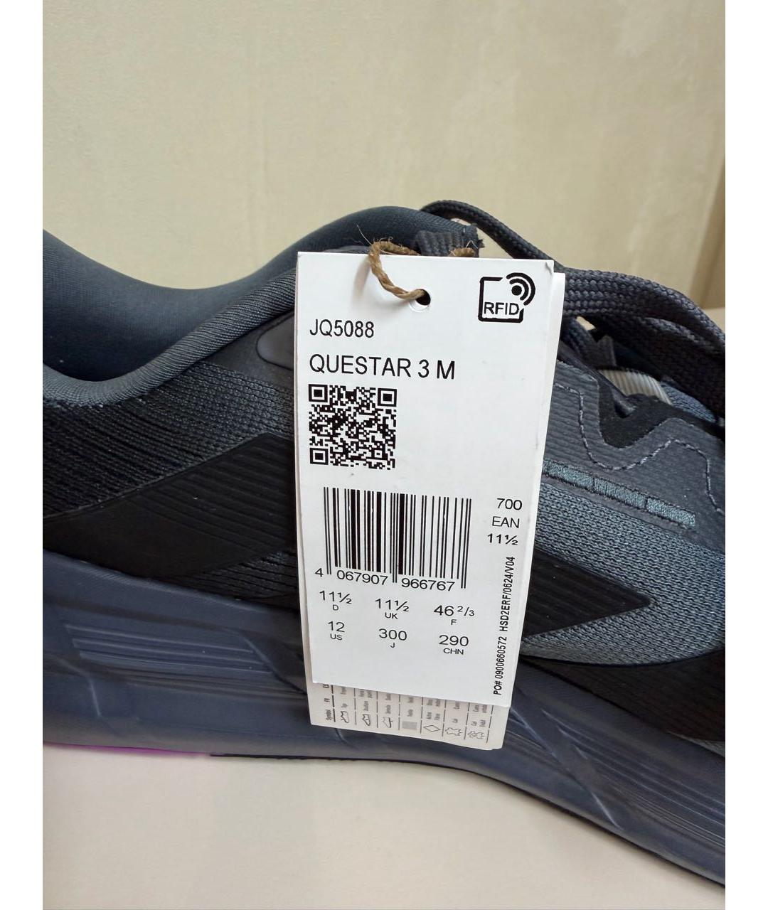 ADIDAS Антрацитовые синтетические низкие кроссовки / кеды, фото 5