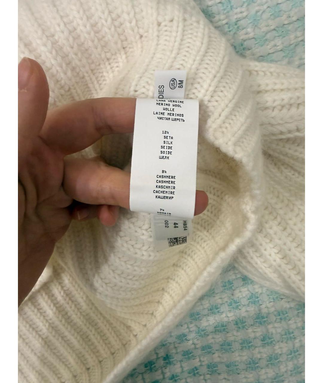 FABIANA FILIPPI Белый шерстяной джемпер / свитер, фото 4