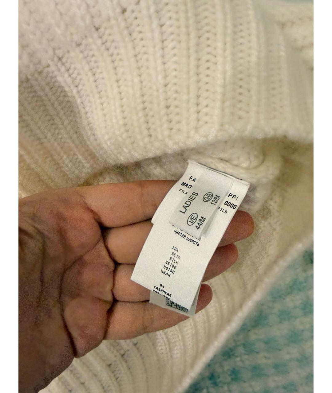 FABIANA FILIPPI Белый шерстяной джемпер / свитер, фото 3