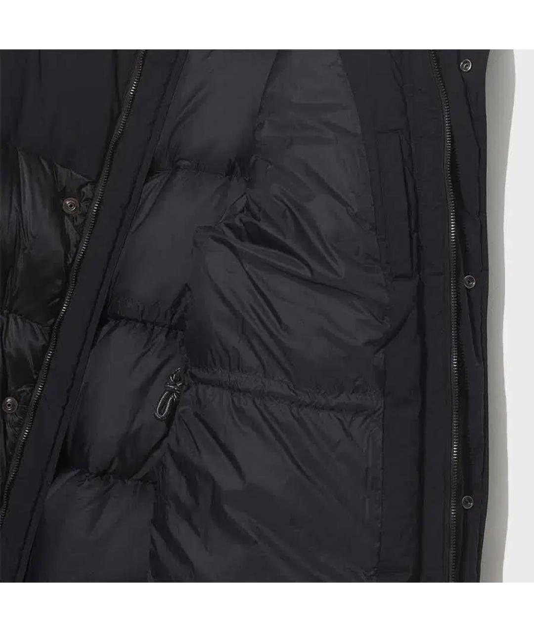 ACNE STUDIOS Черный хлопко-эластановый пуховик, фото 3