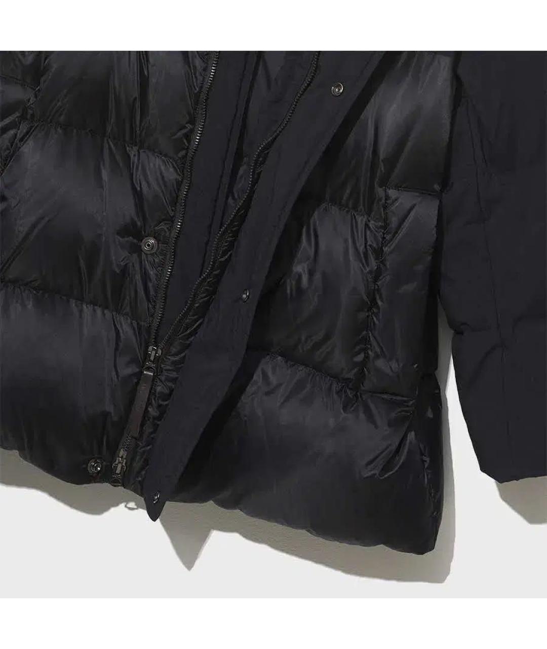 ACNE STUDIOS Черный хлопко-эластановый пуховик, фото 4