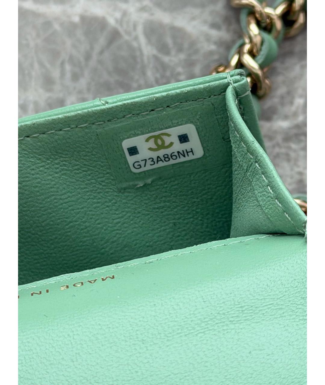 CHANEL Зеленая кожаная сумка через плечо, фото 4