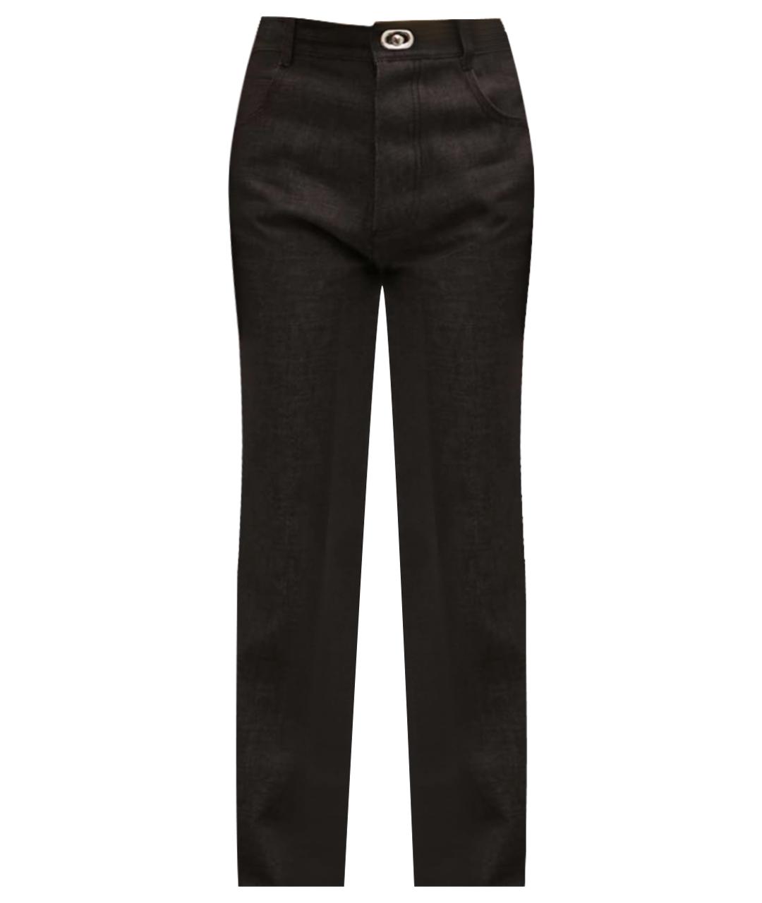 BOTTEGA VENETA Антрацитовые хлопковые прямые джинсы, фото 1