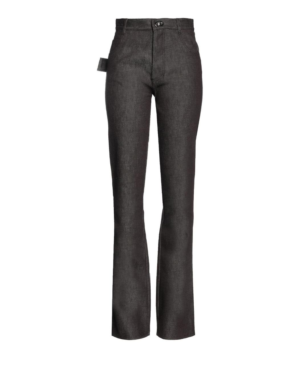 BOTTEGA VENETA Антрацитовые хлопковые прямые джинсы, фото 7
