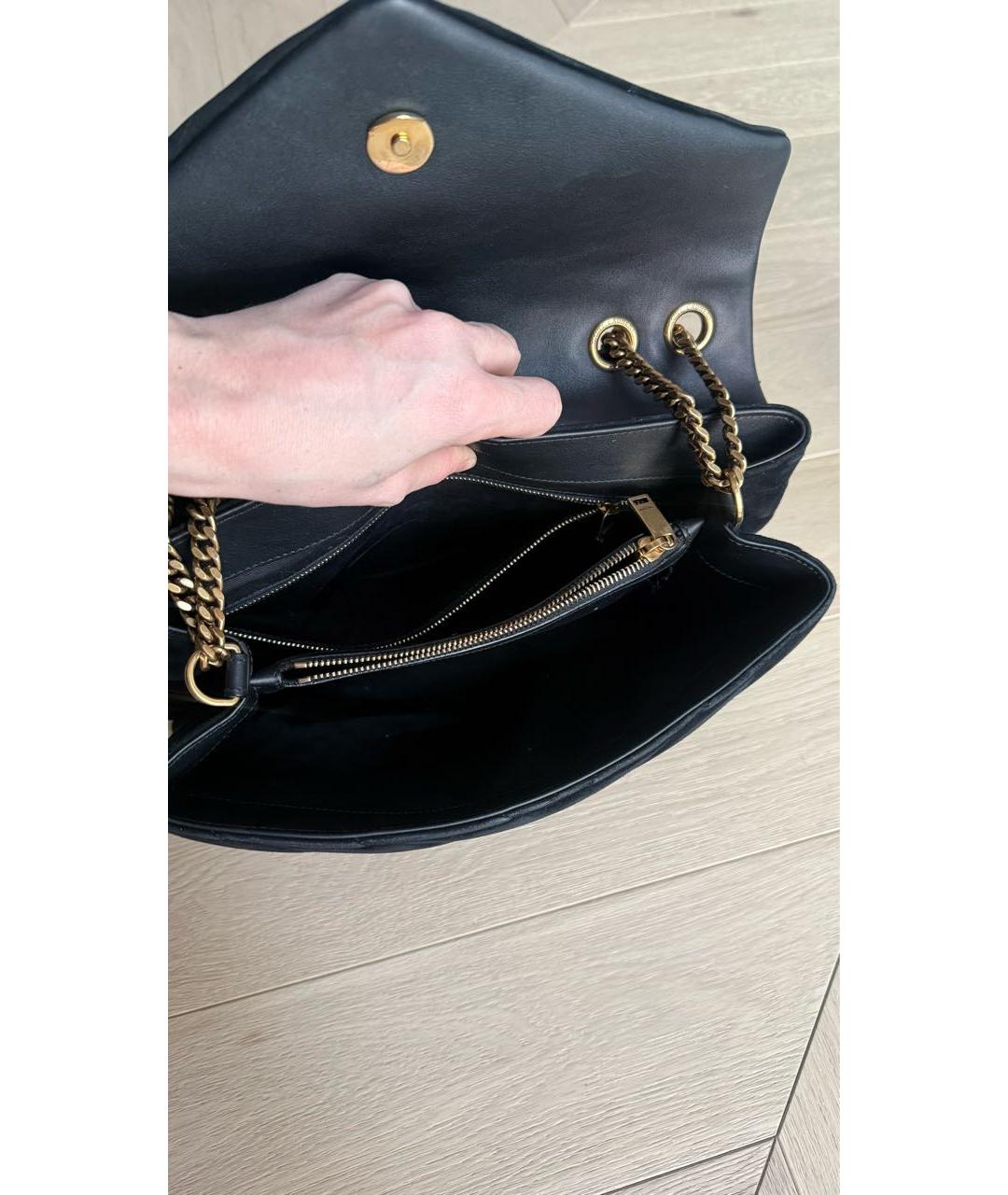 SAINT LAURENT Черная замшевая сумка через плечо, фото 3