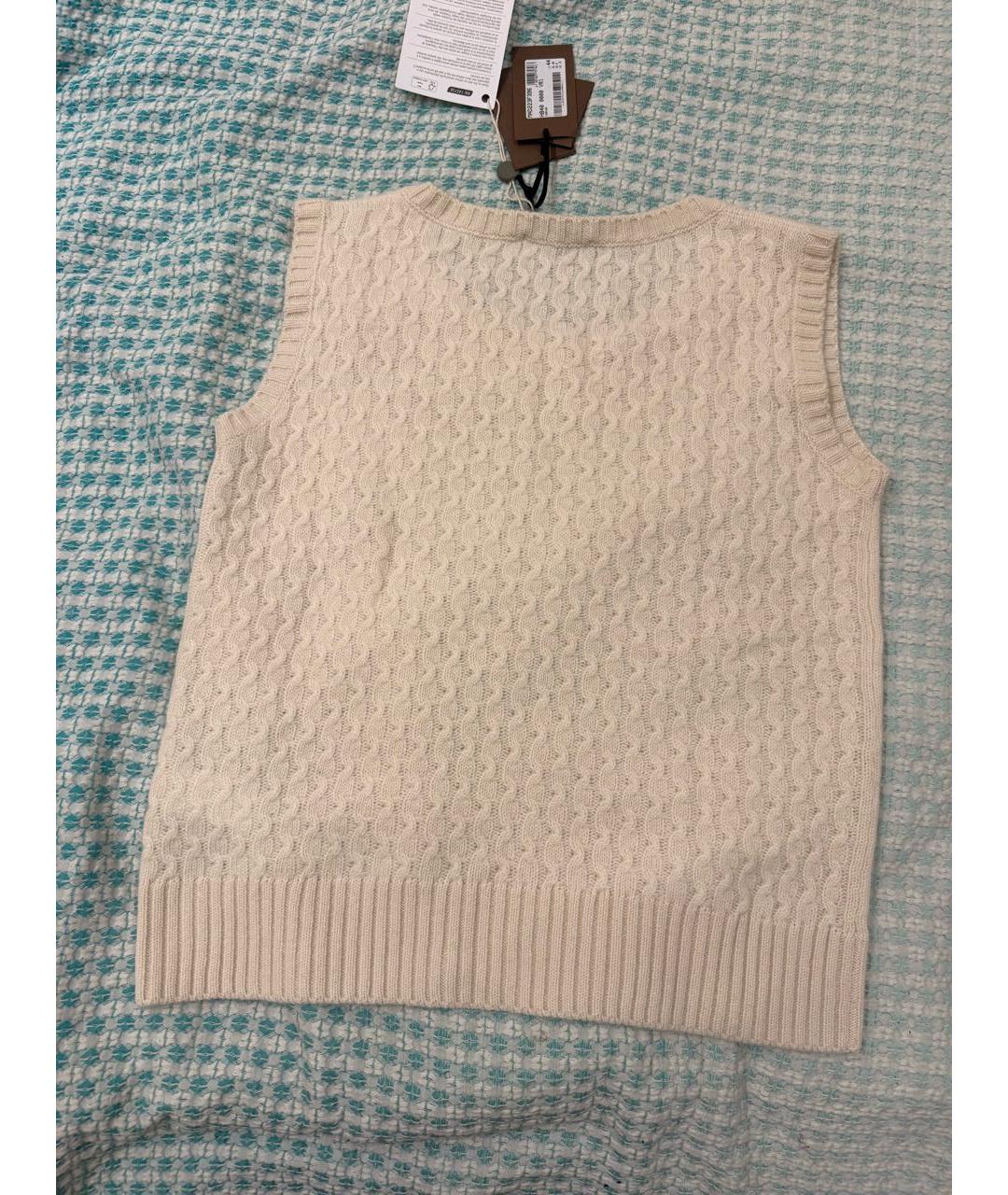 FABIANA FILIPPI Бежевая кашемировая жилетка, фото 6