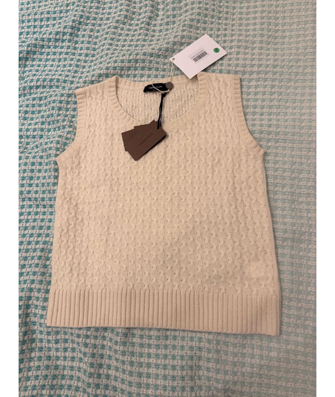 FABIANA FILIPPI Бежевая кашемировая жилетка, фото 2