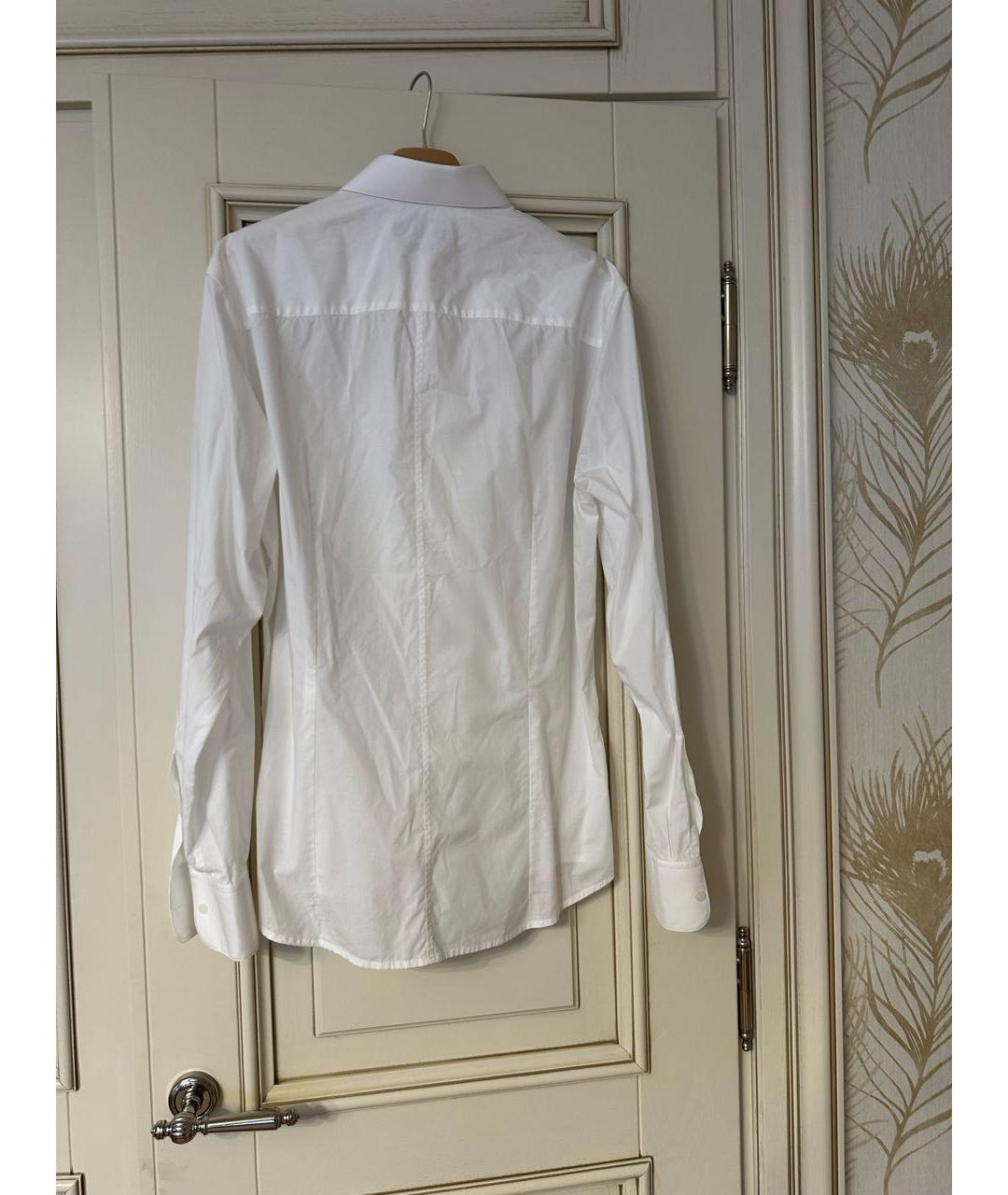 DOLCE&GABBANA Белая хлопковая классическая рубашка, фото 2