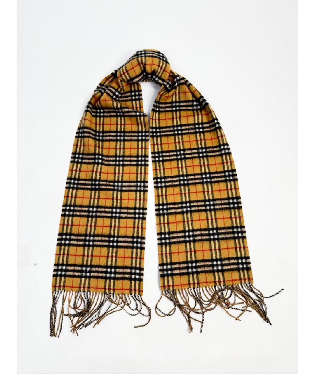 BURBERRY Коричневый кашемировый шарф, фото 4