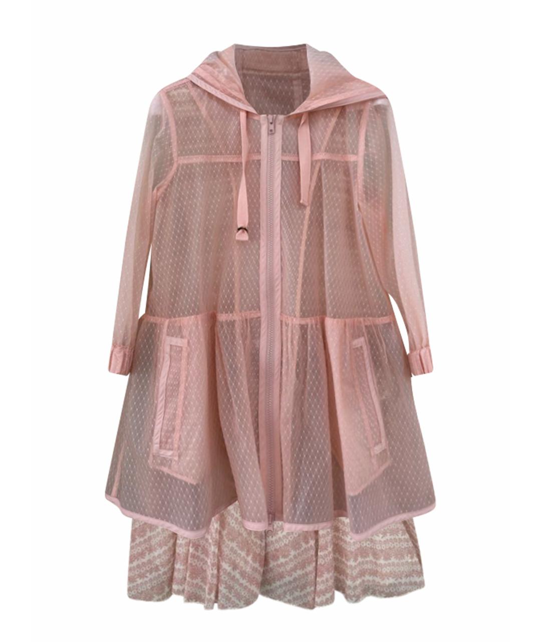 RED VALENTINO Коралловый полиэстеровый тренч/плащ, фото 1