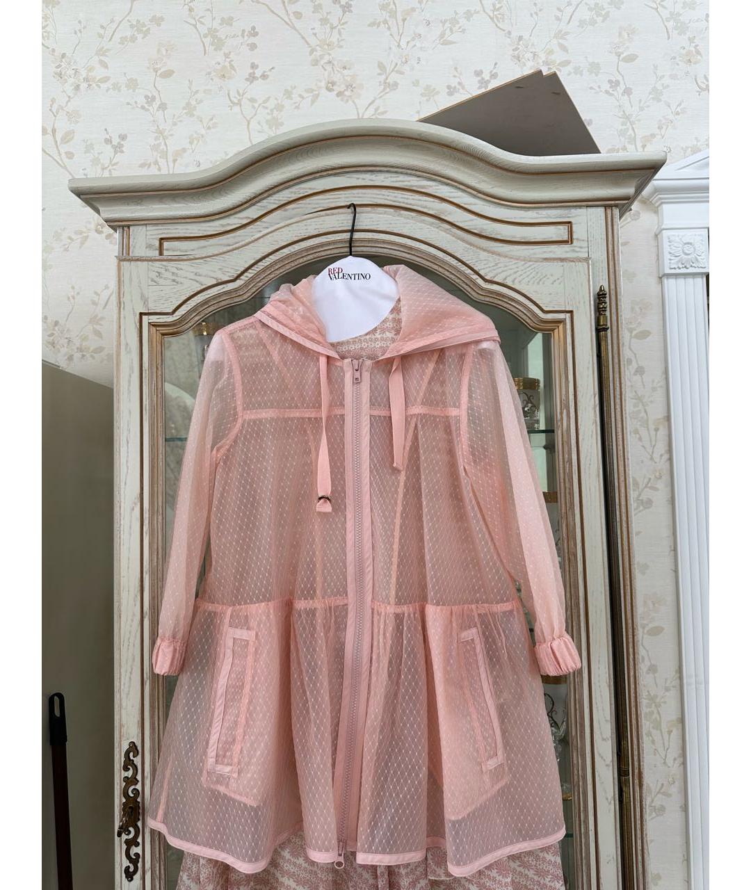RED VALENTINO Коралловый полиэстеровый тренч/плащ, фото 5