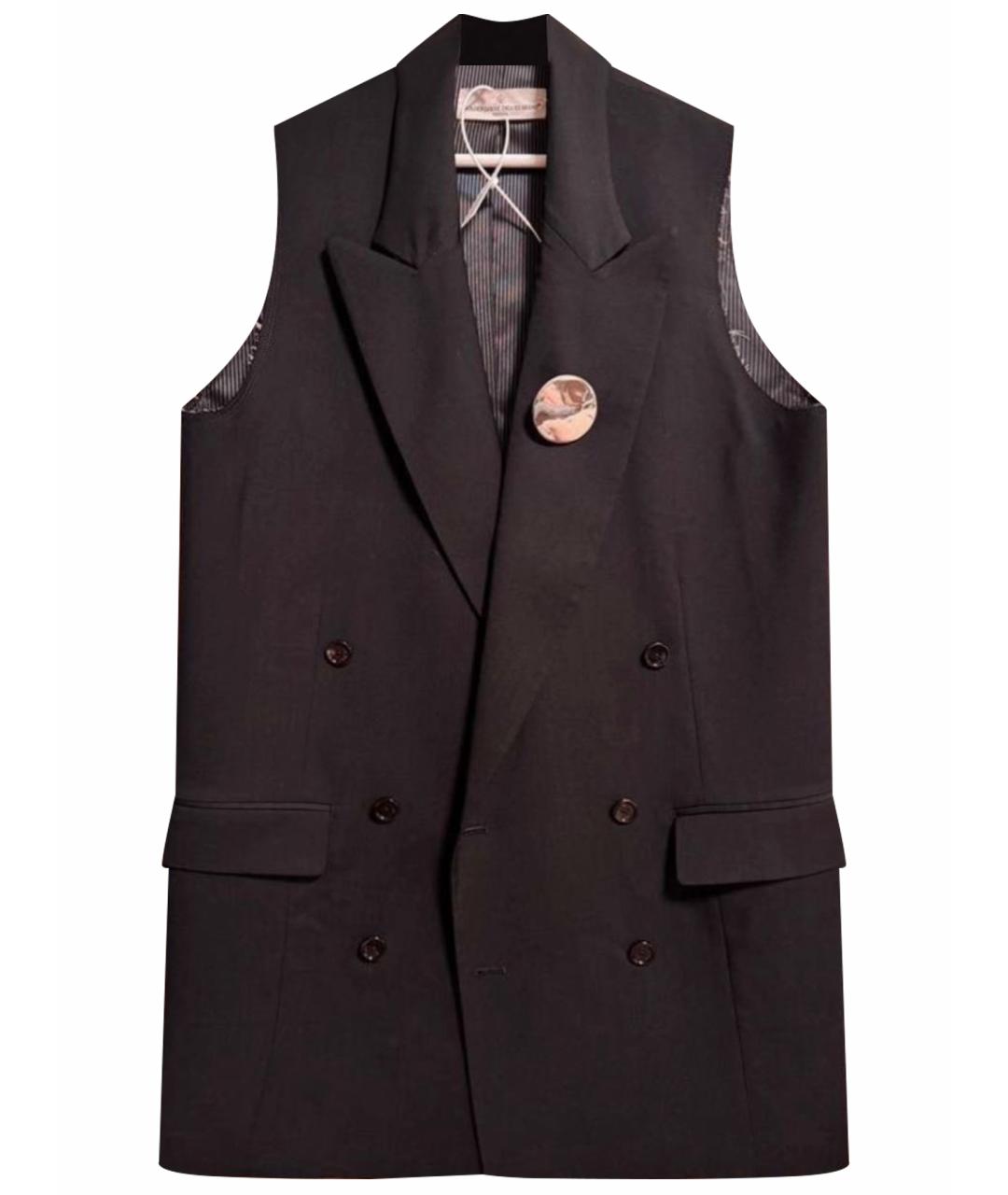GOLDEN GOOSE DELUXE BRAND Черный шерстяной жилет, фото 1