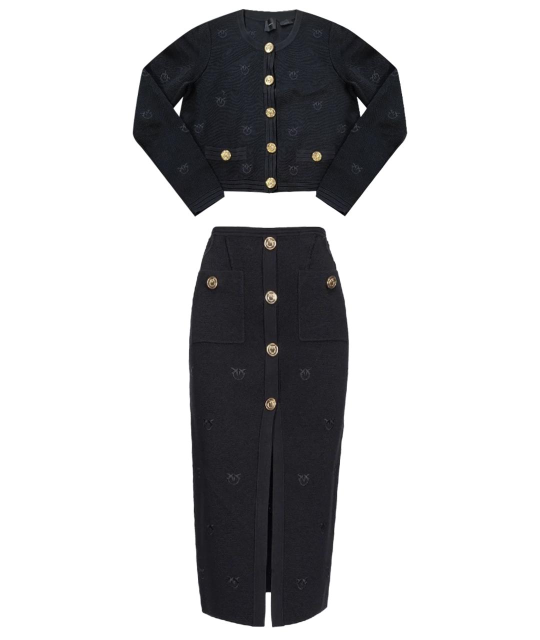 PINKO Черный вискозный костюм с юбками, фото 1