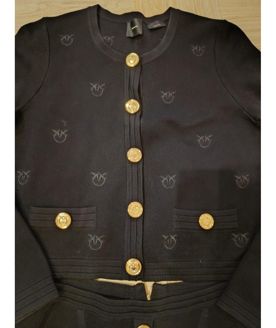 PINKO Черный вискозный костюм с юбками, фото 4