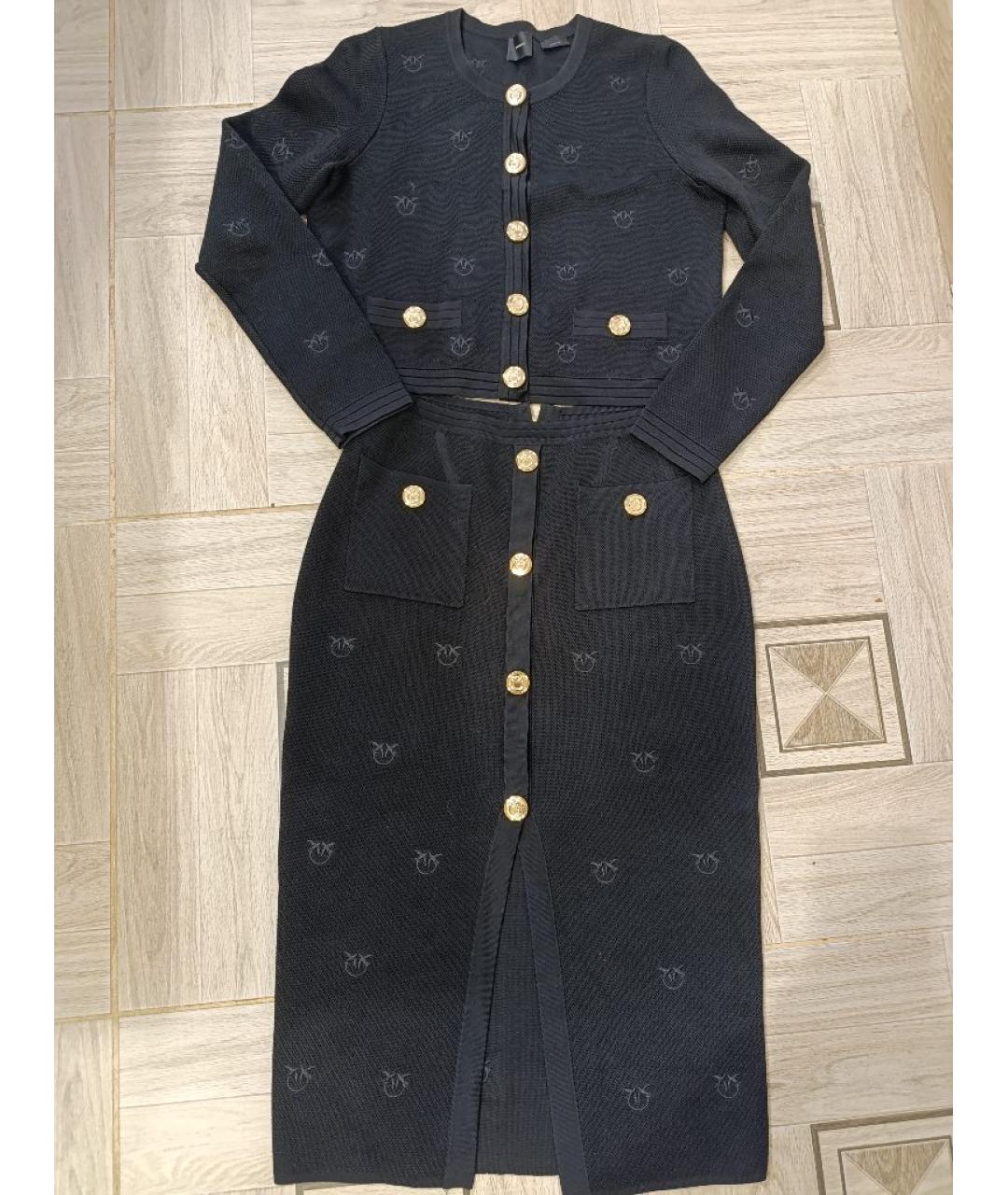 PINKO Черный вискозный костюм с юбками, фото 6