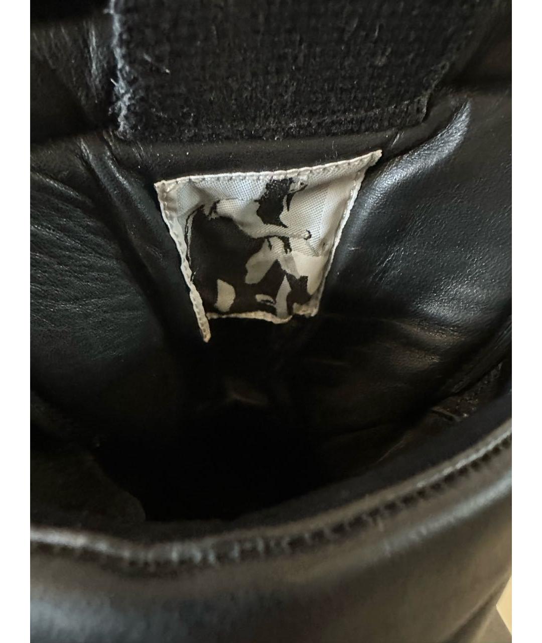 RICK OWENS Черные кожаные кроссовки, фото 6