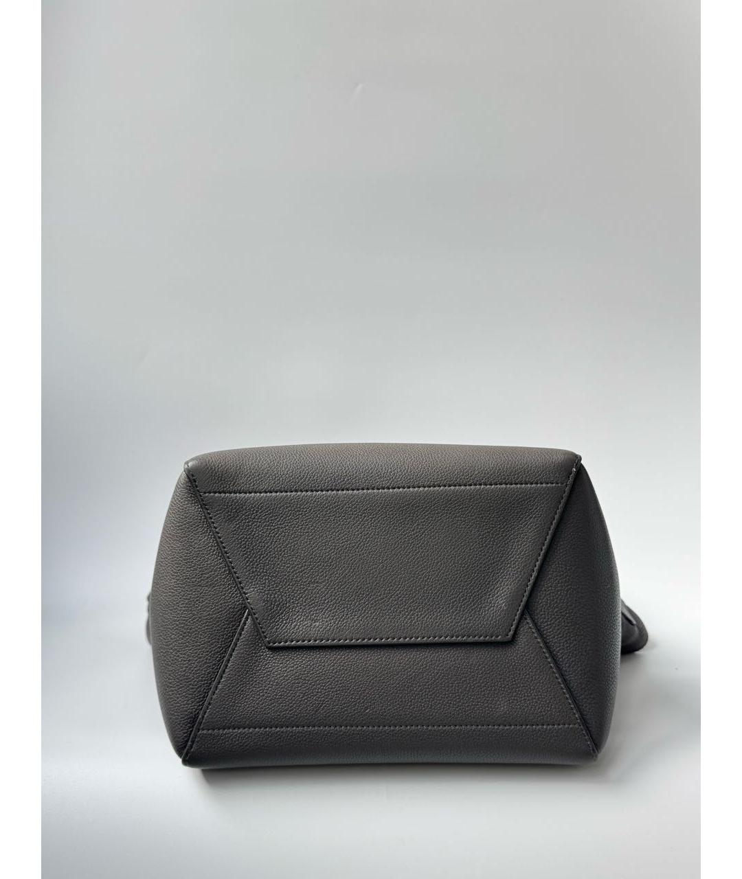 CELINE Серая кожаная сумка тоут, фото 5
