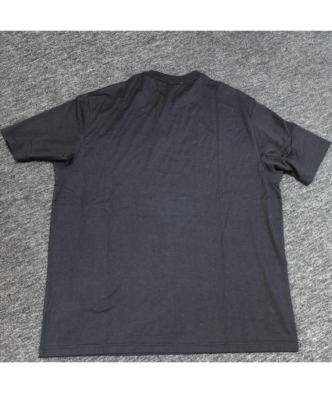 BURBERRY Черная хлопковая футболка, фото 7