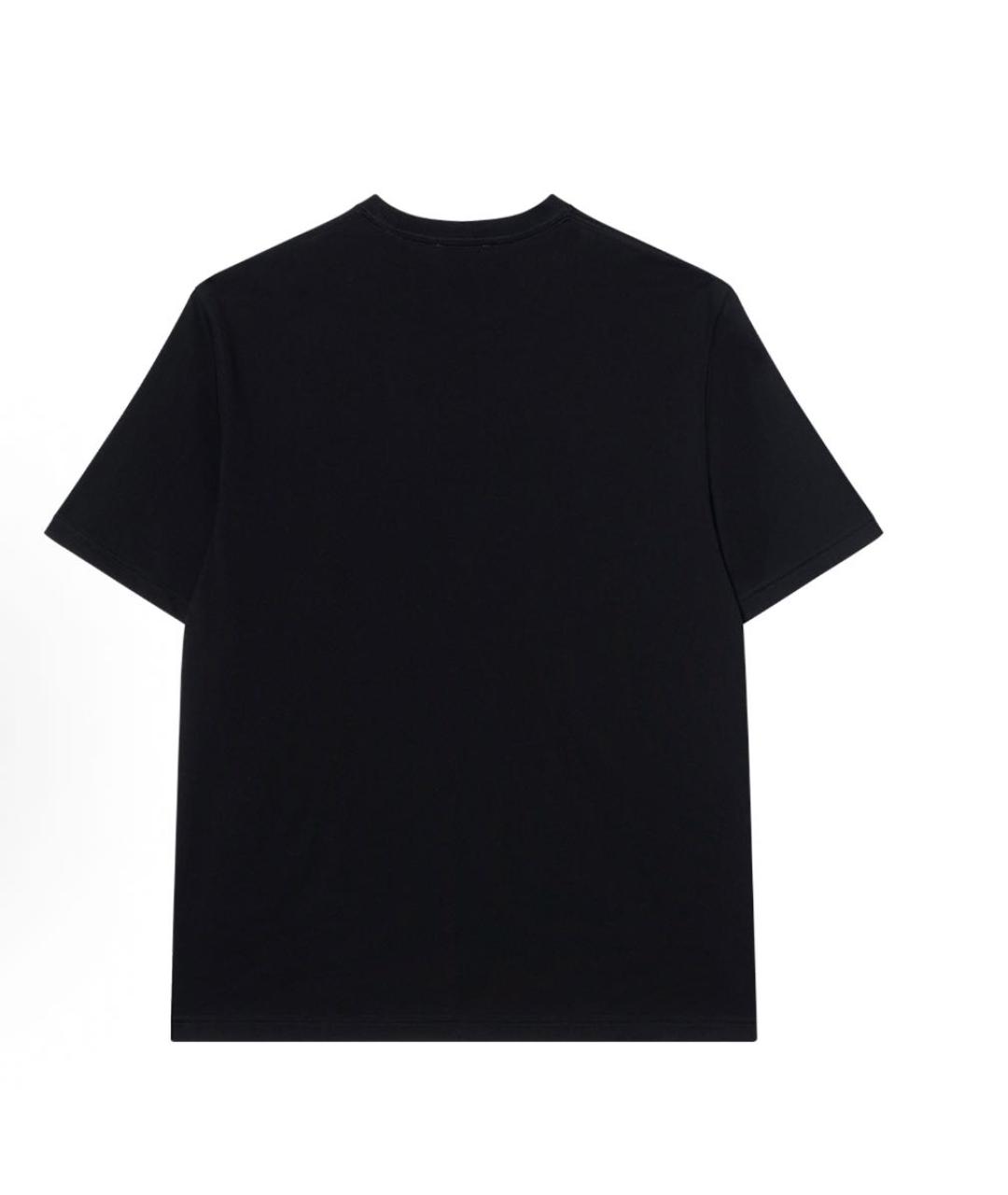 BURBERRY Черная хлопковая футболка, фото 2