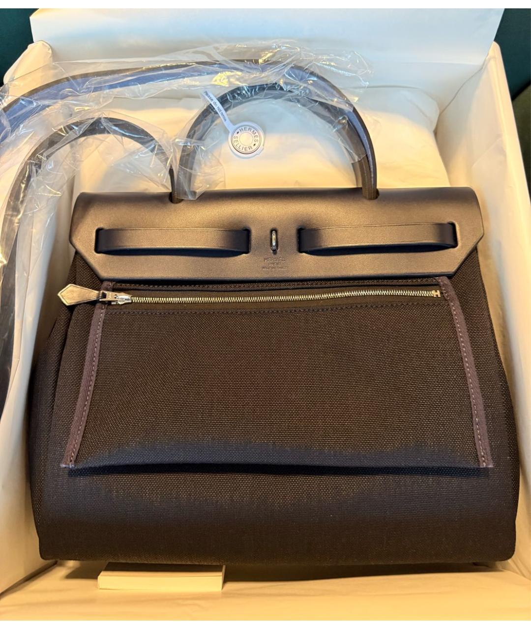 HERMES Черная сумка с короткими ручками, фото 3