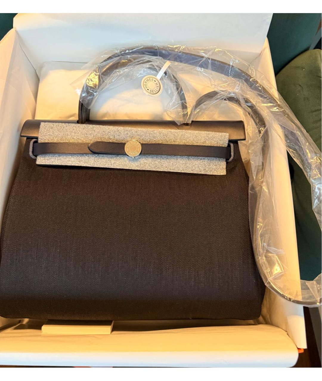 HERMES Черная сумка с короткими ручками, фото 2