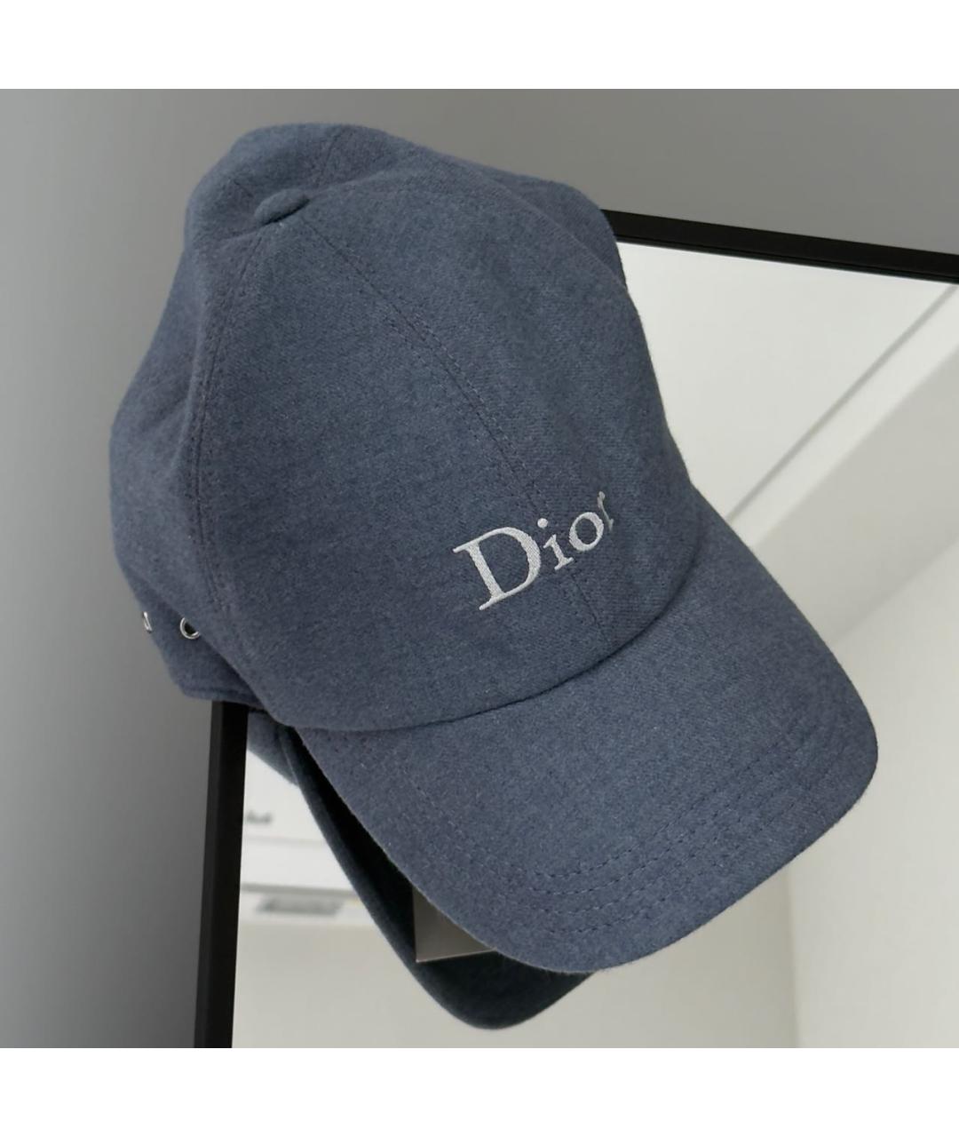 CHRISTIAN DIOR Голубая хлопковая кепка/бейсболка, фото 6