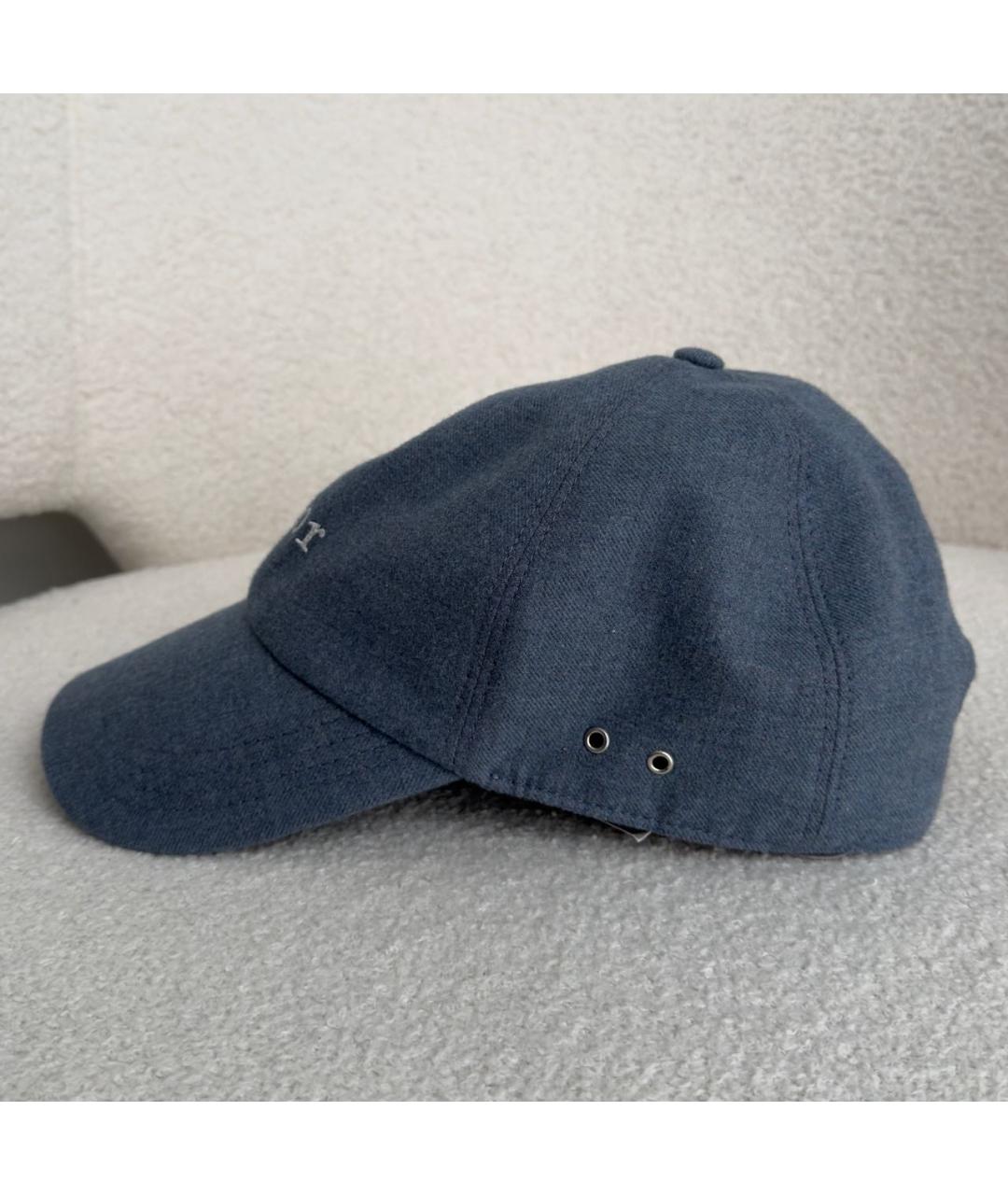CHRISTIAN DIOR Голубая хлопковая кепка/бейсболка, фото 3