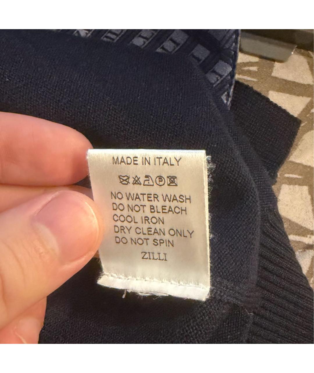 ZILLI Темно-синий кашемировый кардиган, фото 6