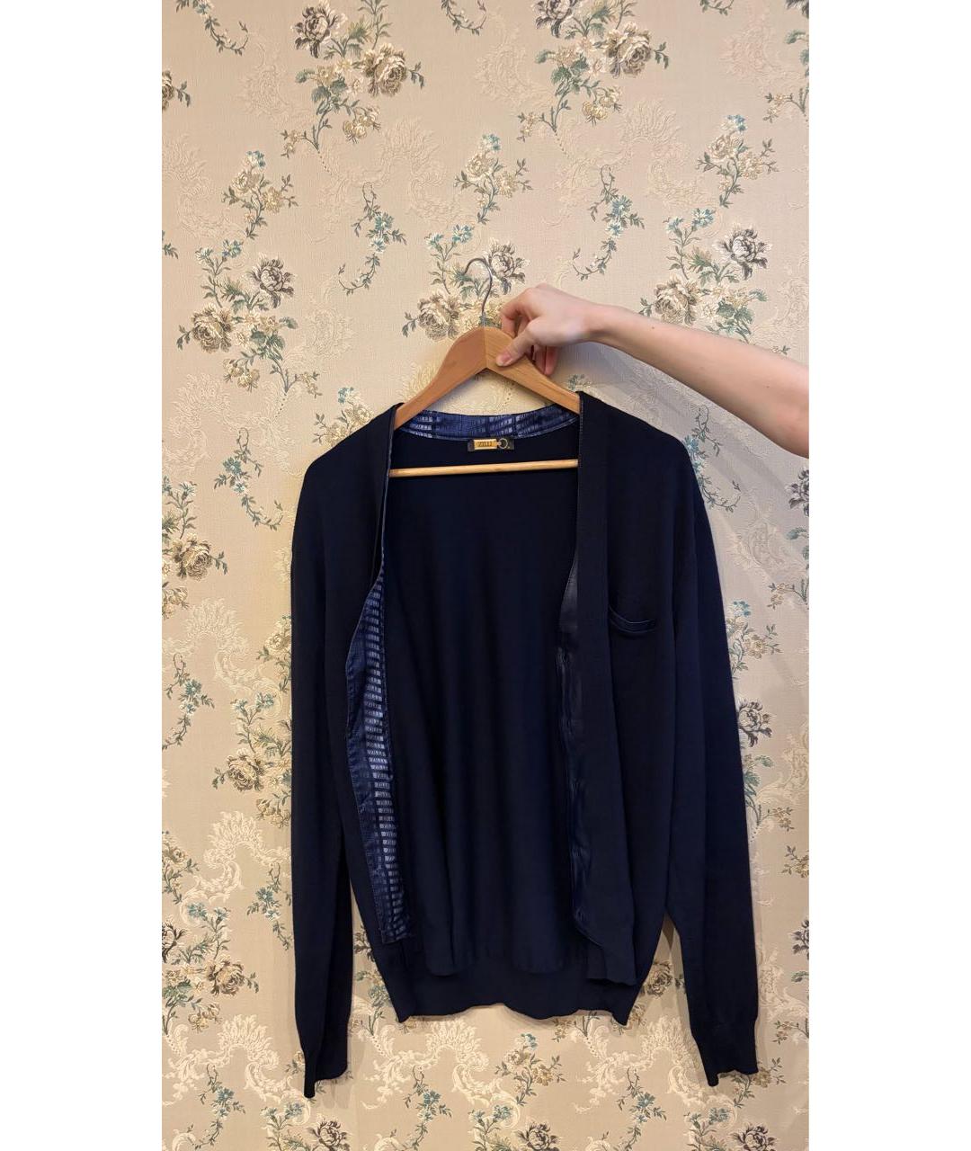 ZILLI Темно-синий кашемировый кардиган, фото 3