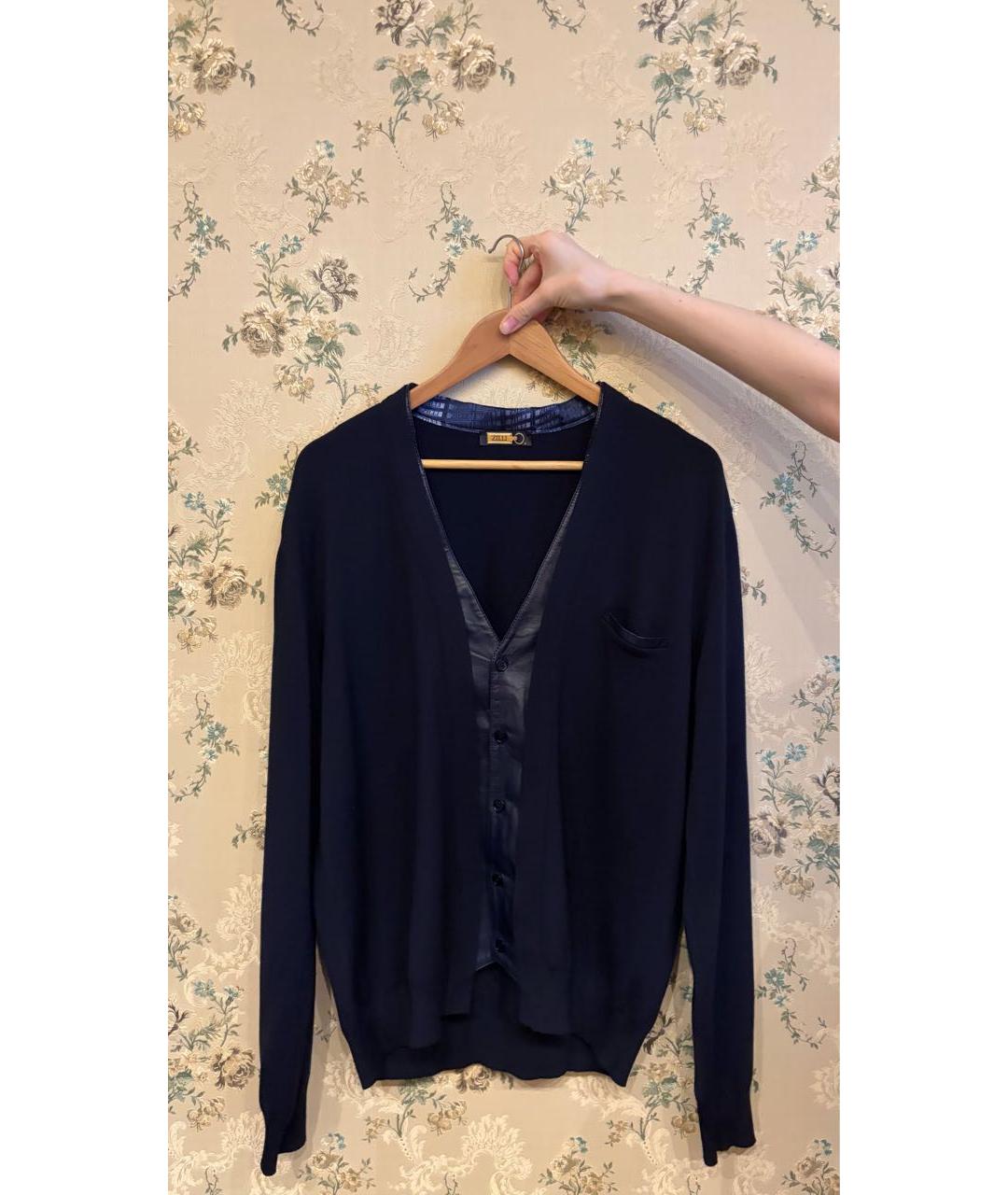 ZILLI Темно-синий кашемировый кардиган, фото 8