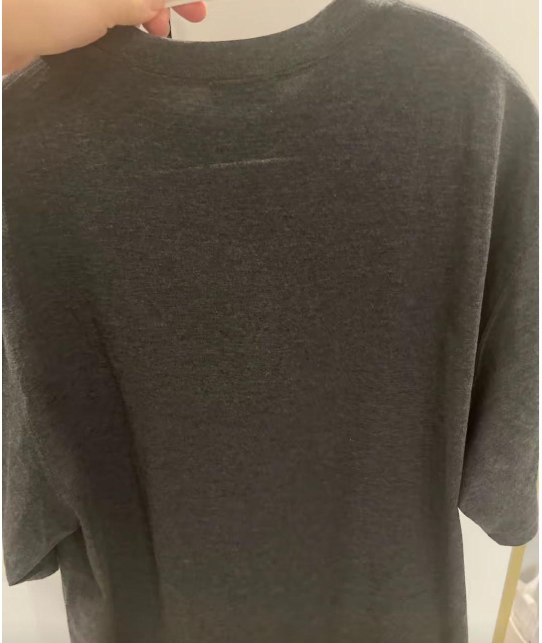 BURBERRY Серая хлопковая футболка, фото 7