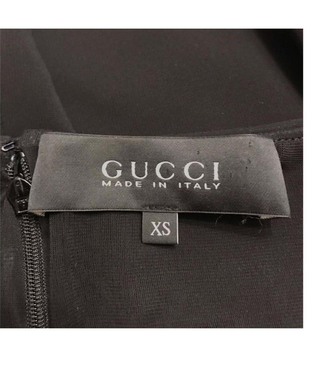 GUCCI Черное вискозное коктейльное платье, фото 5