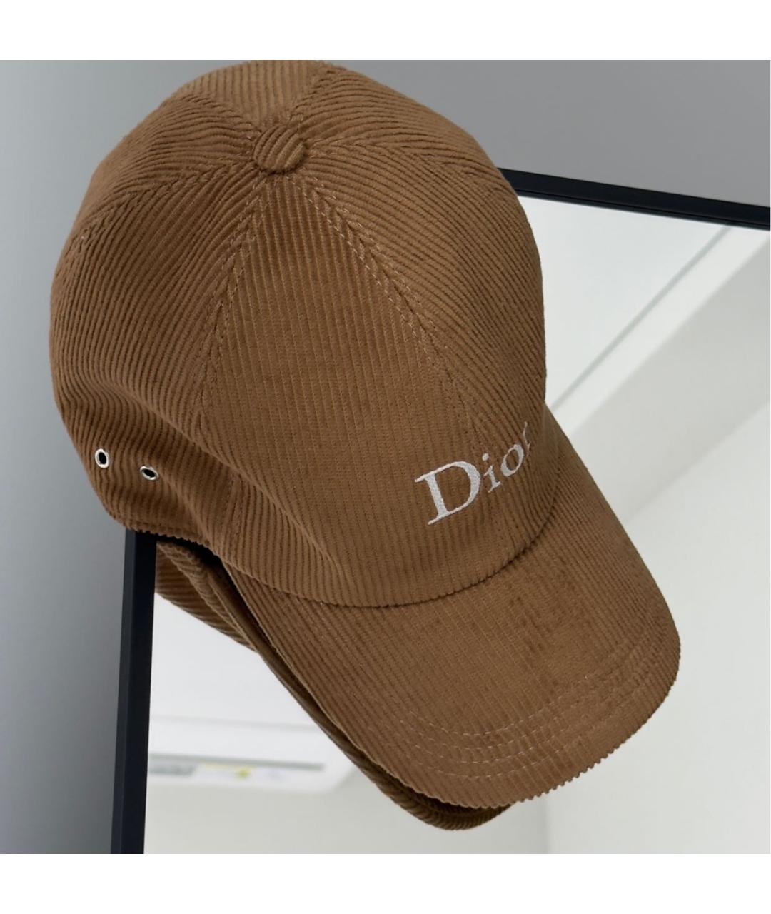 CHRISTIAN DIOR Коричневая хлопковая кепка/бейсболка, фото 6