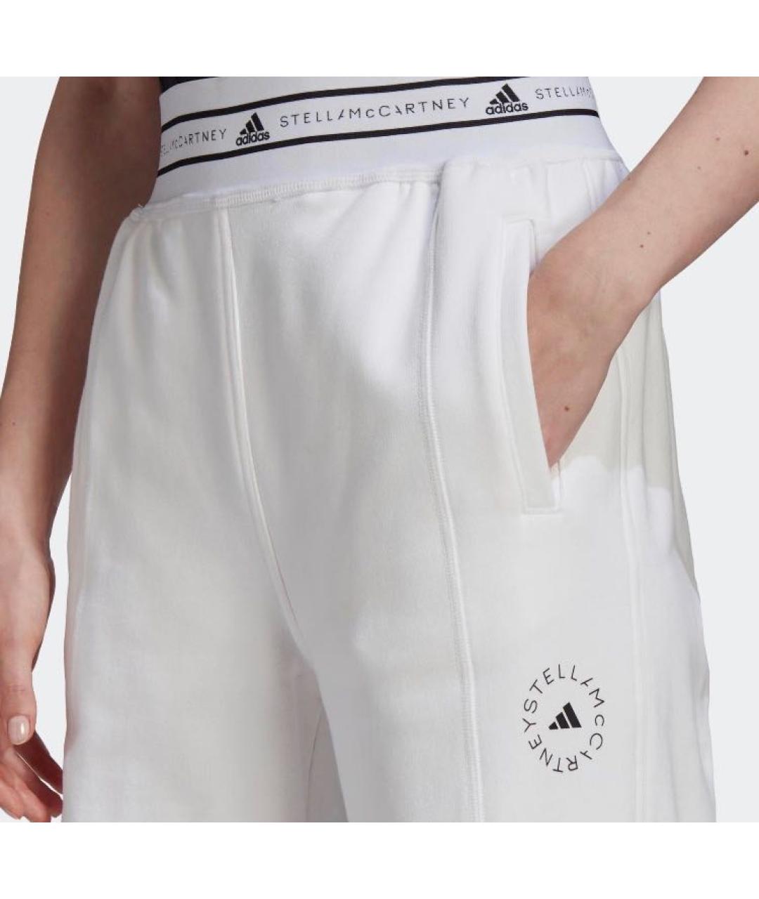 ADIDAS BY STELLA MCCARTNEY Белые хлопковые спортивные брюки и шорты, фото 2