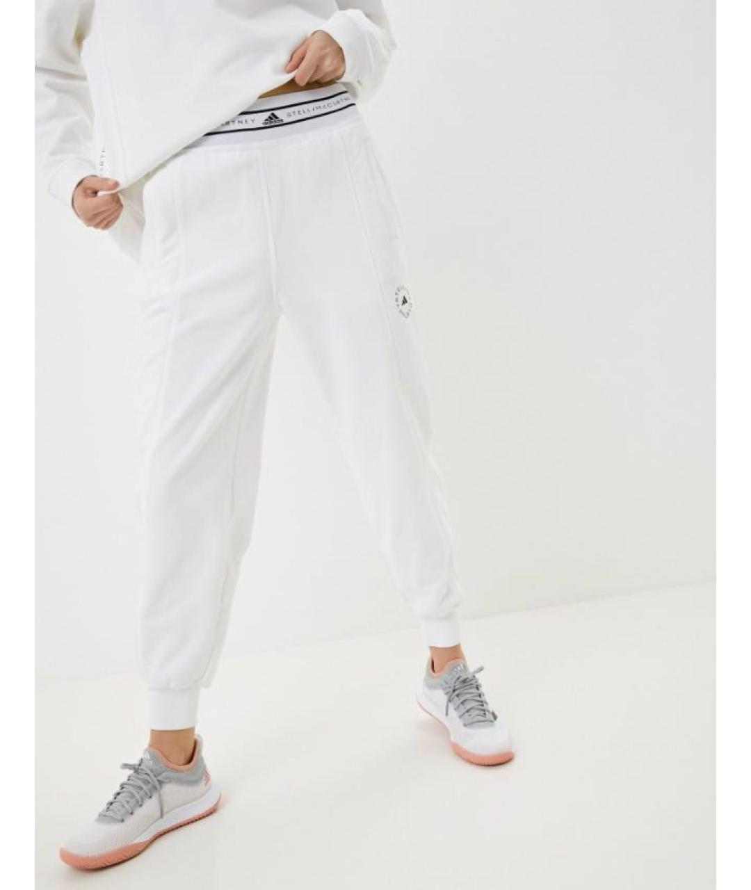ADIDAS BY STELLA MCCARTNEY Белые хлопковые спортивные брюки и шорты, фото 4