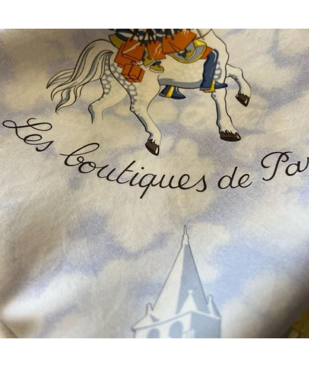 HERMES Голубой шелковый платок, фото 5