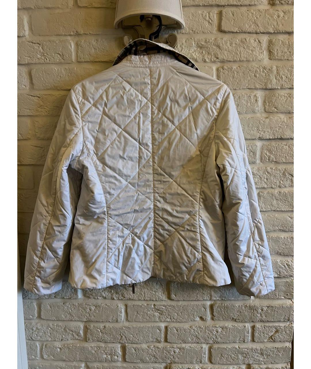 BURBERRY Белая полиэстеровая куртка, фото 2
