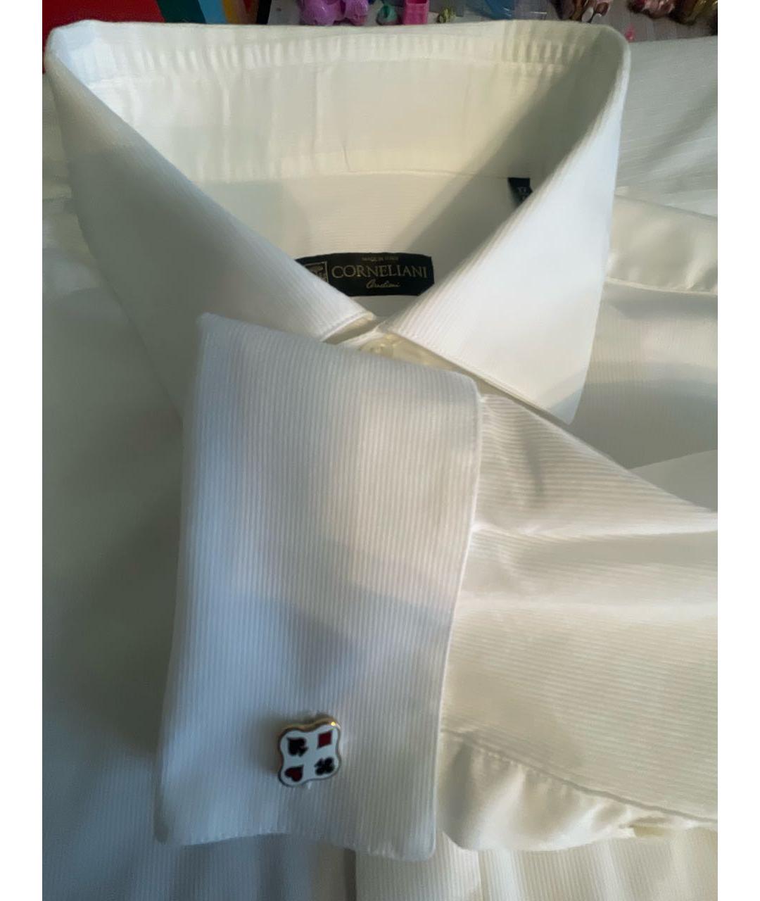 CORNELIANI Белая хлопковая классическая рубашка, фото 4