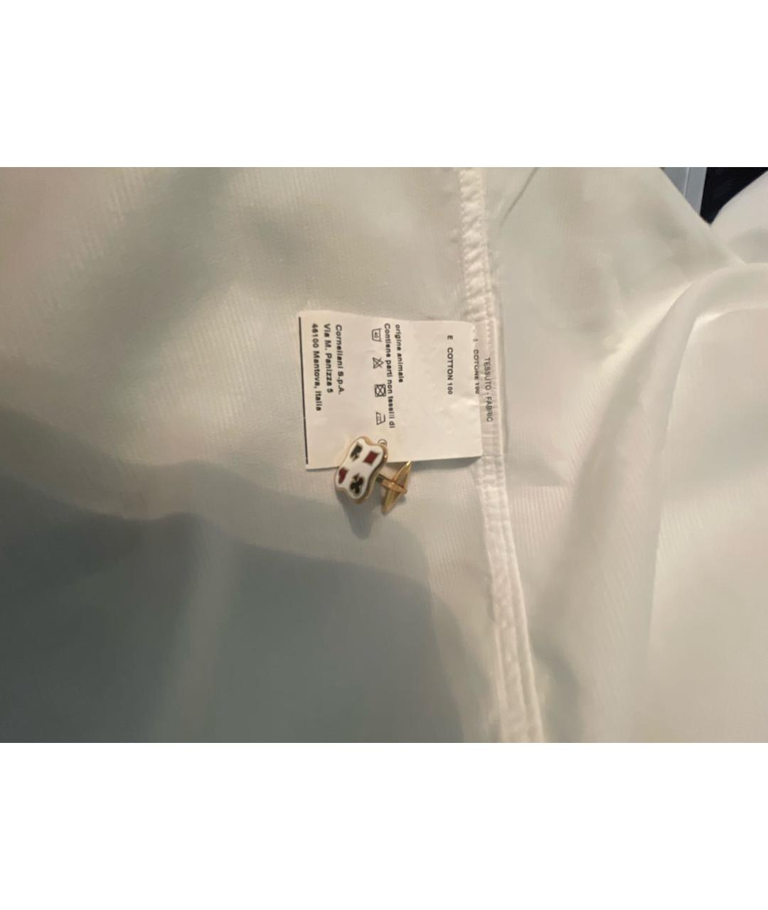 CORNELIANI Белая хлопковая классическая рубашка, фото 5