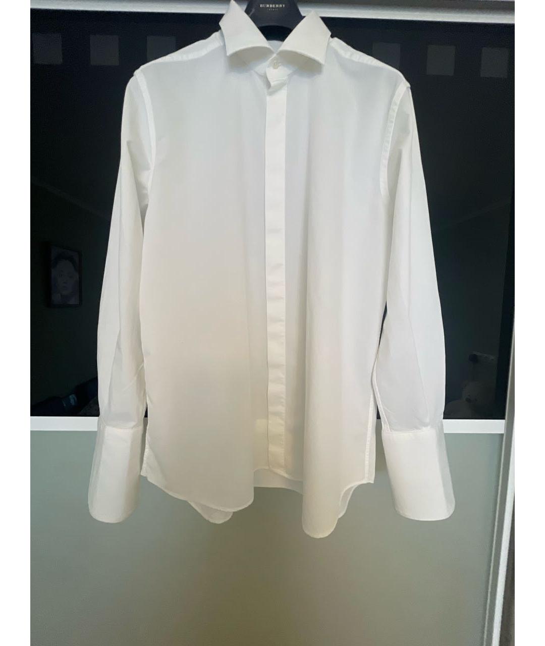 CORNELIANI Белая хлопковая классическая рубашка, фото 6