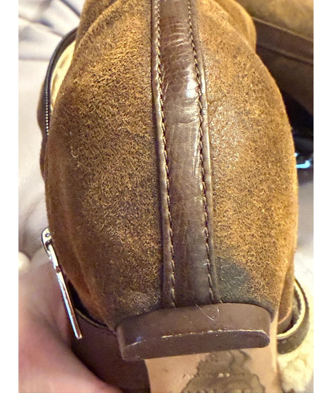 CHRISTIAN DIOR Коричневые кожаные сапоги, фото 4
