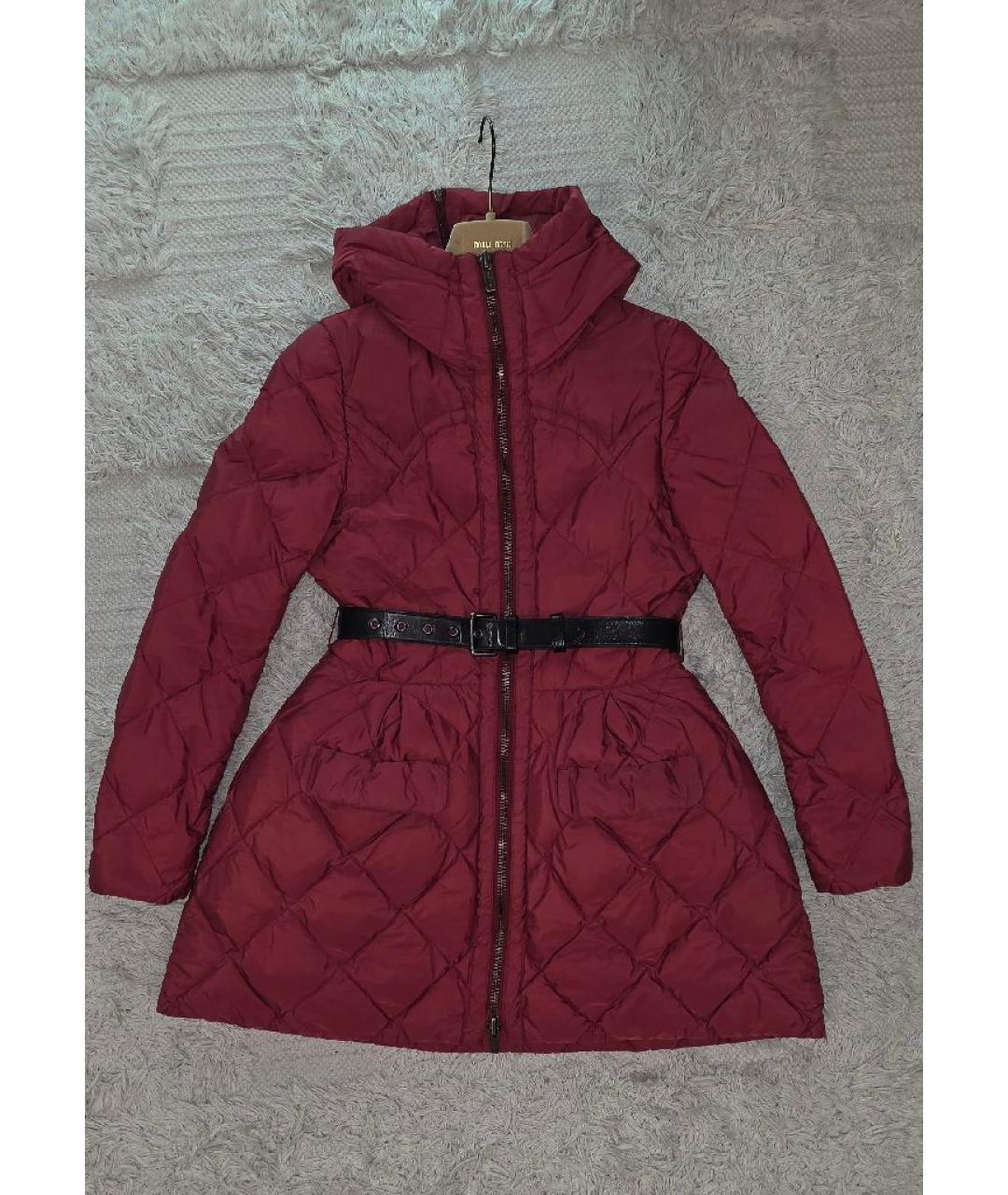 MIU MIU Коралловое полиэстеровое пальто, фото 10