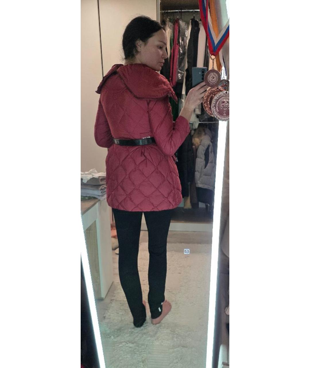 MIU MIU Коралловое полиэстеровое пальто, фото 5